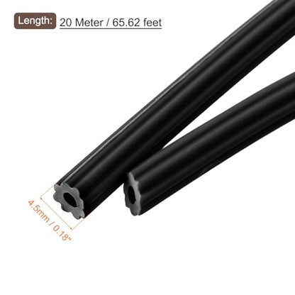 uxcell TPE Screen Spline, 0.18"x65.6ft Round Window Screen Repair Retainer Spline for Door Window Screens Replacement (20 Meter, Black) - size: 0.18" x 65.6ft