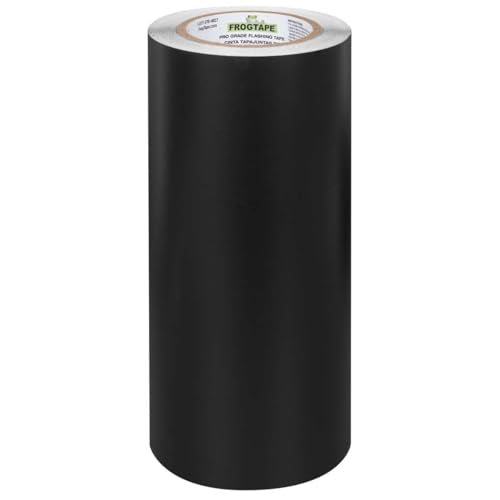 FrogTape Pro Grade Flashing and Waterproofing Tape, 12 Inch Width - 50 Foot Roll, All Weather & UV Resistant Flashing Tape with Advanced Acrylic Adhesive - 10 mils - Black - size: 12 Inches X 50 Feet, style: Window & Door