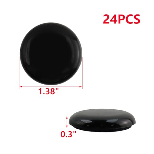 MY MIRONEY 24PCS Round Chair Sliders Black Self-Adhesive Furniture Slider Gliders PE Floor Protector Pads, 1-3/8 Inch - style: 1-3/8"; Black; 24PCS