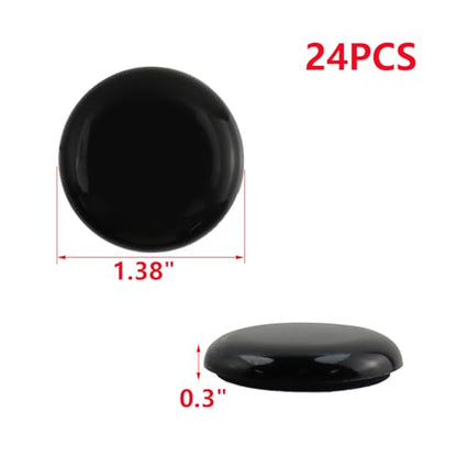 MY MIRONEY 24PCS Round Chair Sliders Black Self-Adhesive Furniture Slider Gliders PE Floor Protector Pads, 1-3/8 Inch - style: 1-3/8"; Black; 24PCS