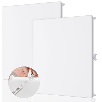 Morvat Spring Access Panel 12x12 Inch for Ceiling & Drywall, Heavy-Duty Durable ABS Plastic & Easy Install Access Box, Wall Hole Cover Plate for Plumbing & Electrical Cables & Wiring, White, 2 Pack - size: 2 Pack