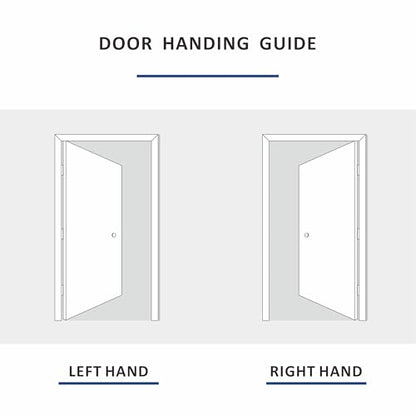 Door Jamb Frame Kit with Weatherstrip, Pine Wood, Primed, Pre-Installed Hinges, Handle Included, 81.65 in x 4.57in x 1.18 in (Left Handed) - color: Sliver Hardware-Left Handed