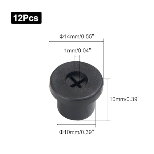 3/8 Inch Cable Grommet (10mm) – 12 Pcs Flexible Rubber Hole Covers for LED Lights, Electronics Panel, Small Wire Routing (Black) - size: 12pcs 3/8” (10mm)
