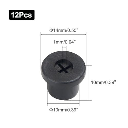 3/8 Inch Cable Grommet (10mm) – 12 Pcs Flexible Rubber Hole Covers for LED Lights, Electronics Panel, Small Wire Routing (Black) - size: 12pcs 3/8” (10mm)