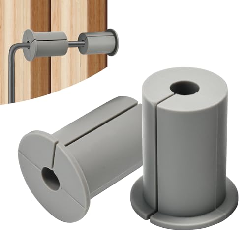 2 PCS Starlink Wall Grommets Kit 1" Silicone Wall Bushing-Waterproof Drywall Tv Cord Pass Through Split Rubber Cable Grommet for Starlink Dishy Ethernet Cables Router (Grey 1-1/4" Height) - color: Grey-2, size: DH 1" HT 1-1/2"