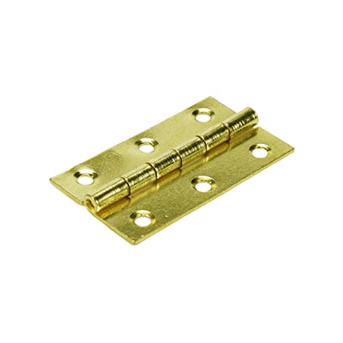 Antrader 2" Gold Folding Butt Hinges Mini Cabinet Hinges with Screws for Cabinet Drawers Jewelry Box, 12 Pack - color: Gold, size: 2" x 1.1", 12pcs