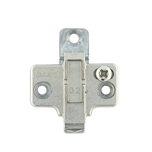Blum 175H7100x10S 175H7100, Frameless Mounting Plate, Clip-On, 0 mm Height (Pack of 10 with Screws), Nickel Finish - size: Pack of 10, style: With Screws