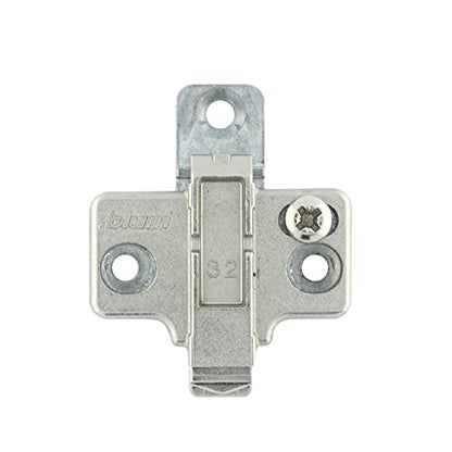 Blum 175H7100x10S 175H7100, Frameless Mounting Plate, Clip-On, 0 mm Height (Pack of 10 with Screws), Nickel Finish - size: Pack of 10, style: With Screws