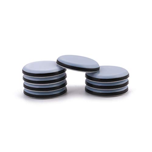 1-5/8" Adhesive Furniture Sliders -Furnigear Chair Glides PTFE Mover Slide on Furniture & Kitchen Appliances Slider Easy and Safely - Best Furniture Sliders for Carpet Hardwood Floors (8 Pack) - size: 1 5/8" Adhensive, grey- 8pack