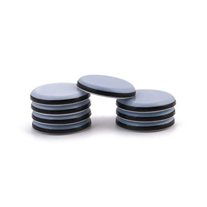 1-5/8" Adhesive Furniture Sliders -Furnigear Chair Glides PTFE Mover Slide on Furniture & Kitchen Appliances Slider Easy and Safely - Best Furniture Sliders for Carpet Hardwood Floors (8 Pack) - size: 1 5/8" Adhensive, grey- 8pack
