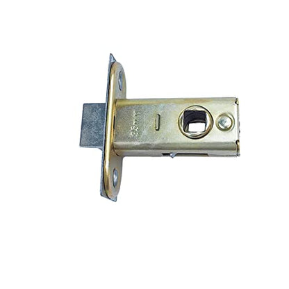 Qrity 35mm Tubular Latch, Forked Mortice Mute Latch with Stainless Steel Panel for Internal Doors, Lever Handles - size: 35mm