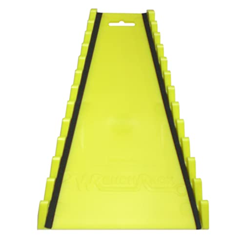 Protoco 2031 Reverse 12 piece Wrench Rack, Magnetic, Tool Organizer for Tool Box, Tool Cart or Wall Mounted, Yellow - color: Yellow Magnetic, size: 12-Piece Reverse