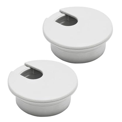 Desk Grommet 2" (50 mm), Desk Cord Hole Cover, Cable Grommet ABS Plastic, Desk Hole Grommet for Office and Home Table Cable, Detachable Cable Cord Organizer (Light Grey 2 Pcs) - size: 2" (50 mm), style: 2 pcs Light Grey