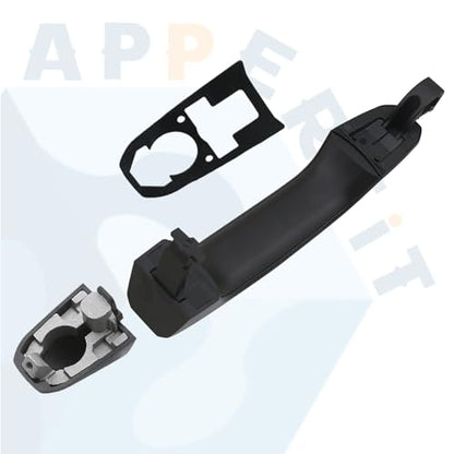 APPERFiT Door Handle w/Gasket Set - Front Exterior RH (Smooth Black) Paint to Match Compatible with 2014-2020 Chevy Chevrolet Silverado Suburban Tahoe, GMC Sierra Yukon - color: Black - Paint to Match FR