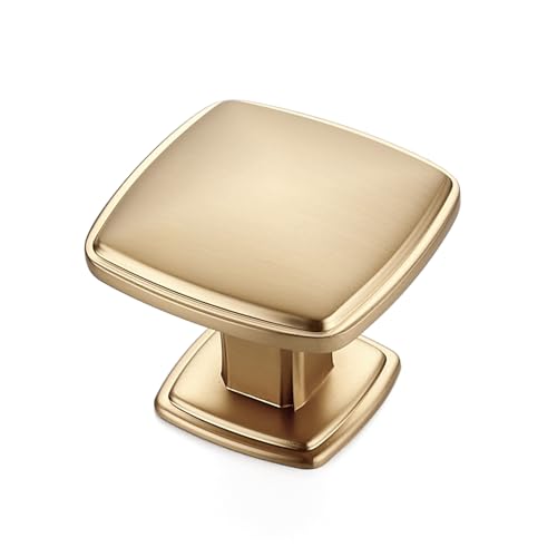 Ravinte 15 Pack Champagne Bronze Kitchen Cabinet Square Knob Single Hole Cabinet Hardware for Dresser Drawer Cabinet Pulls Drawer Knobs Cabinet Knobs - color: Champagne Bronze