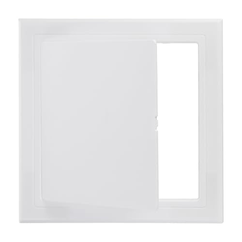 PATIKIL 4x4 inch(100x100mm) Self-Adhesive Access Panel, ABS Plumbing Access Doors Easy Wall Hole Cover for Drywall Plumbing Electrical Cables Wiring, White - color: White, size: 4x4 inch(100x100mm)