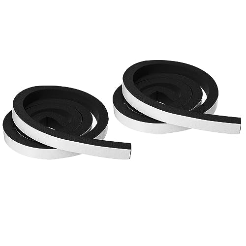 PATIKIL Foam Weather Stripping for Doors, 2 Rolls 3/4" W x 3/4" T Foam Seal Tape Adhesive Insulation Strip for Door Window Air Conditioning, Black(13 Ft Total Length in 2 Rolls) - size: 3/4" W x 3/4" T