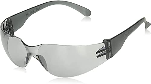BISON LIFE Safety Glasses - Scratch Resistant Wrap Around Eyewear, Polycarbonate ANSI Z87.1 Impact Resistant Lens - color: Gray/Gray