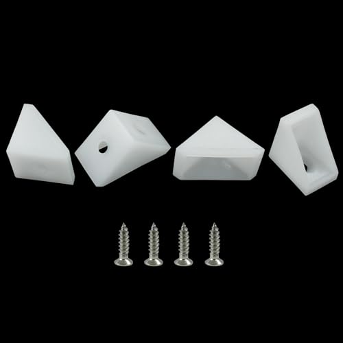 20 Pcs Plastic Corner Bracket, White Corner Brace 2 Holes L Brackets, Small Plastic Shelf Brackets for Wood Shelves, Home Drawers, 1.06 x 1.06 x 0.51 inch - size: 2 Hole