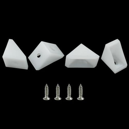 20 Pcs Plastic Corner Bracket, White Corner Brace 2 Holes L Brackets, Small Plastic Shelf Brackets for Wood Shelves, Home Drawers, 1.06 x 1.06 x 0.51 inch - size: 2 Hole