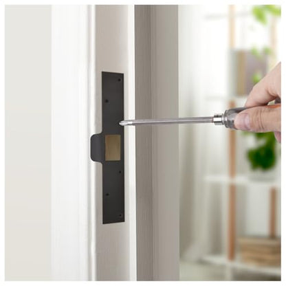 Nuk3y SP125 Security Door Latch Strike 1-1/4 inch x 7-7/8 inch (Matte Black) - color: Matte Black