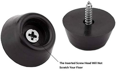 20 PCS Black Round Furniture Pads,Non Slip Non Skid Furniture Feet for Table,Desk,Chair,Sofa Leg,Noise Canceling Heavy Duty Furniture Sliders,Furniture Cups to Protect Hardwood Floors (28x12mm) - size: 28x12mm