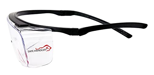 SAFE HANDLER Duarte Premium Safety Glasses Over Eyeglasses; ANSI Z87.1 Impact Resistant Polycarbonate Lenses with Anti-Fog & Scratch, UV400 Protection Safety Goggles (1 Pair) - style: 1 Pair