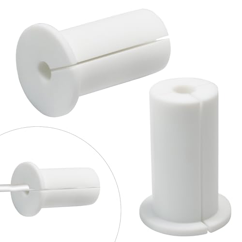 EASYEAH 2pc Starlink Cable Grommet 1" Silicone Waterproof Wall Hole Pass Through Split Cable Bushings for TV Wire Ethernet Cord, Starlink Cable Routing Kit Accessories, 52.5mm/2.07" Ht, White - color: White-2, size: 1 in Dia x 2.07 in H