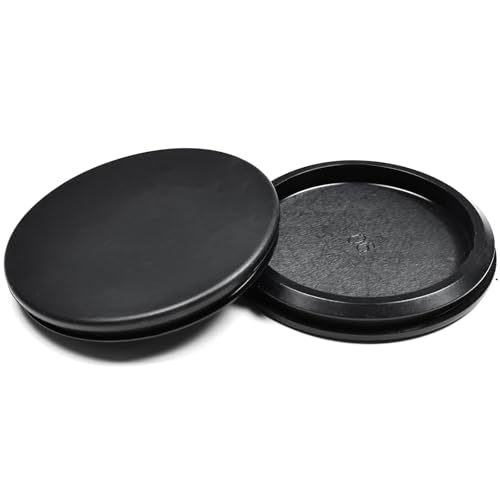 2 Pcs 90 mm Silicone Rubber Plugs Snap in Locking Hole Plugs for 90 mm (3-9/16") Round Holes, Flush Type Rubber Stoppers, Flexible Tube Pipe End Caps Covers, Waterproof Sealing Plugs, Black - color: Black, size: DH:3-6/19"(90mm)