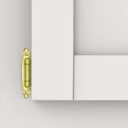 Gold Cabinet Door Hinges 1/2 Inch Overlay (Variable),50 Pack 25 Pairs Flush Face Mount Cupboard Self-Closing Kitchen Cabinet Hinges with Brass Screws - color: Gold, size: 50 PCS(25 Pairs)