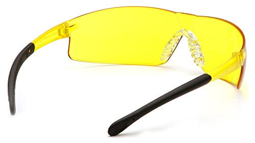 Pyramex Provoq Safety Eyewear Blue Mirror Lens Black Temples - color: Amber Lens/ Black Frame