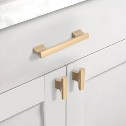 Asidrama 10 Pack 3.75 Inch(96mm) Champagne Copper Kitchen Cabinet Handles, Cabinet Pulls Kitchen Cabinet Hardware for Cupboard Drawer Pulls - color: Champagne Copper, size: 3.75" Hole Center(96mm), style: 10 Pack