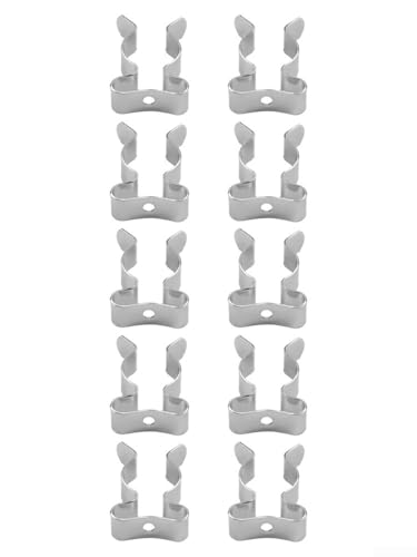 10 Pack Heavy Duty Manganese Steel Spring Terry Clips Wall Mount Tool Holders for Garage, Shed, and Workshop Organization, Fits 0.24 to 2 Inch Handles(19mm) - size: 19mm