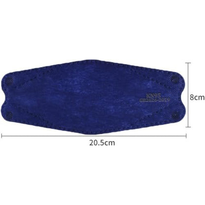 akgk KN95 Face Masks 50 Pack, 5-Ply Disposable Navy Blue Face Mask Against PM 2.5 Smoke and Dust - color: Z-50 Pack-navy Blue