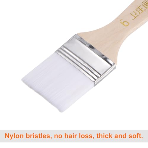 HARFINGTON 20pcs Paint Brushes 1.5" Paint Brush Nylon Flat Wall Paint Brush Soft Bristle with Wood Handle for Painting DIY Latex Paints Furniture Cabinets Fences, White - color: White, size: 1.5 inch