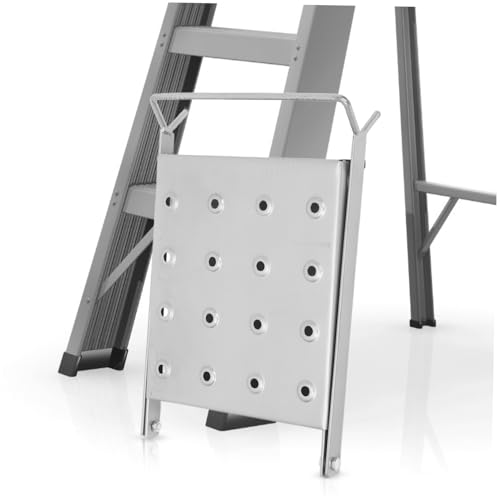 LIFKOME Iron Work Platform Integrated Tool Tray Portable Folding Step Ladder Accessory for Workspaces and Multi-use Environments