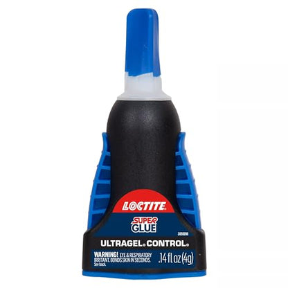 Loctite Super Glue Ultra Gel Control, Clear, 0.14 fl oz Bottle, 2 Pack - Superglue for Plastic, Wood, Metal, Crafts & Repair, Cyanoacrylate Adhesive Instant Glue, Quick Dry - size: 2 Pack, style: Ultra Gel Control