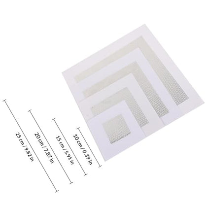 FOMIYES Self-Adhesive Wall Patches Fiberglass Mesh Repair Patch Kit for Wall Hole Fixing White 2" 4" 6" 8" 12pcs for Drywall