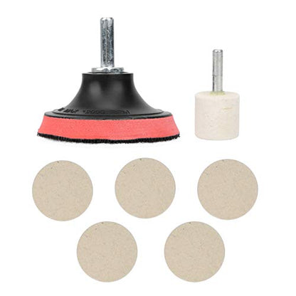 Glass Polishing Kit Car Windscreen Glass Scratch Remover 100g Cerium Oxide Powder Polishing Kit Wheels Set Polish Pads