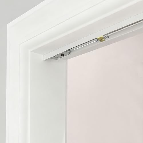 36 Inch Bi-fold Door Hardware with Track, Bifold Closet Door Hardware Repair Tool Kit, Included Steel Track, Top and Bottom Pivot, Top Guide Wheels, Spring, Metal Pivot Pin