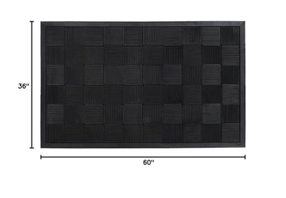 Guardian Floor Protection PARQUET3X5 Parquet Wiper Scraper Outdoor Floor Mat, Rubber, 3' x 5', Black, 3' Length, 5' Width - size: 3' x 5' (Rectangular)