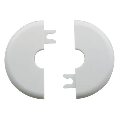 3PCS 17mm Self Adhesive Split Wall Flange Plastic ABS Round Hole Pipe TV Cable Pipe Decorative Cover Plate Kitchen Bathroom Concealment Ring White