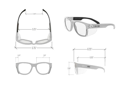 MAGID Y50 Safety Glasses for Construction | White Frame — 2 Pairs, Clear Lens | Side Shields, ANSI Z87.1+, Anti-Fog, Scratch-Resistant, 99.9% UV Protection, Polycarbonate Lens - color: Clear Lens | White Frame, size: 2 Pairs