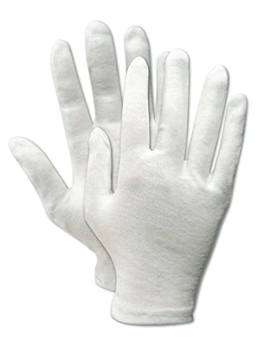 MAGID TouchMaster 681H Glove | Cotton Inspection Gloves - Large, White (12 Pairs)