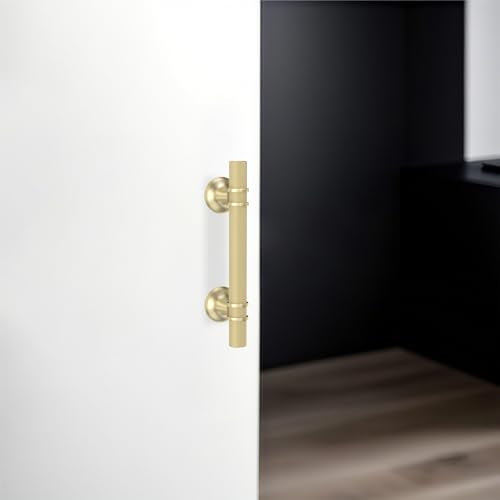 10 Pack 3 Inch Cabinet Pulls knurled Brushed Gold Kitchen Cabinet Handles Aluminum and Zinc Alloy Drawer Pulls Solid Cabinet Hardware - color: Brushed Gold Knurled, size: 3'' Hole Center(76mm)