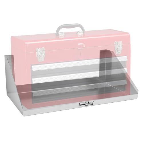 Extreme Max 5001.6592 Wall-Mount Aluminum Tool Box Tray for Enclosed Trailer, Shop, Garage, Storage - Silver - color: Silver