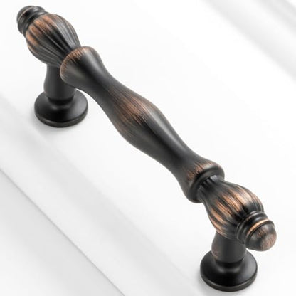 10 Pack 3 Inch Oil Rubbed Bronze Cabinet Pulls Brushed Bronze Cabinet Handles Bronze Hardware for Kitchen Cabinets 2510 Drawer Dresser Cupboard Bedroom Bathroom - color: Oil Rubbed Bronze, size: 3 In Hole Distance