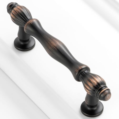 10 Pack 3 Inch Oil Rubbed Bronze Cabinet Pulls Brushed Bronze Cabinet Handles Bronze Hardware for Kitchen Cabinets 2510 Drawer Dresser Cupboard Bedroom Bathroom - color: Oil Rubbed Bronze, size: 3 In Hole Distance