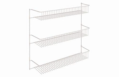 ClosetMaid 3-Tier Hanging Wall Mounted Metal Rack for Spices, Shelf Storage, Pantry Organization, Laundry, Kitchen, Bathroom, White, 8022 - size: 18-inch Wide, style: 3-Tier