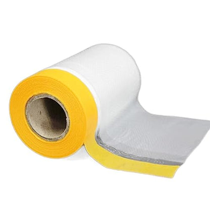Pre-Taped Masking Film for Painting Painters Plastic Sheeting with Automotive Paint Tape and Drape for Covering Cars, Walls, Windows and Furniture Protection (Size -5 x 65-Feet) - style: 5-feet X 65-feet